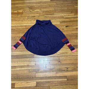 SmartWool Womens Nokoni Dolman Sleeve Merino Wool Poncho Sweater Sz S/M Purple